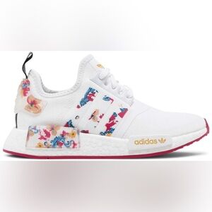 Women’s Adidas Her Studio London NMD_R1 Size 9 White/Pink Floral Sneakers